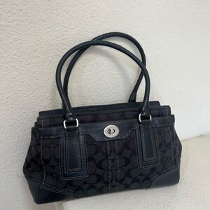 Coach Black and Gray Shoulder Bag